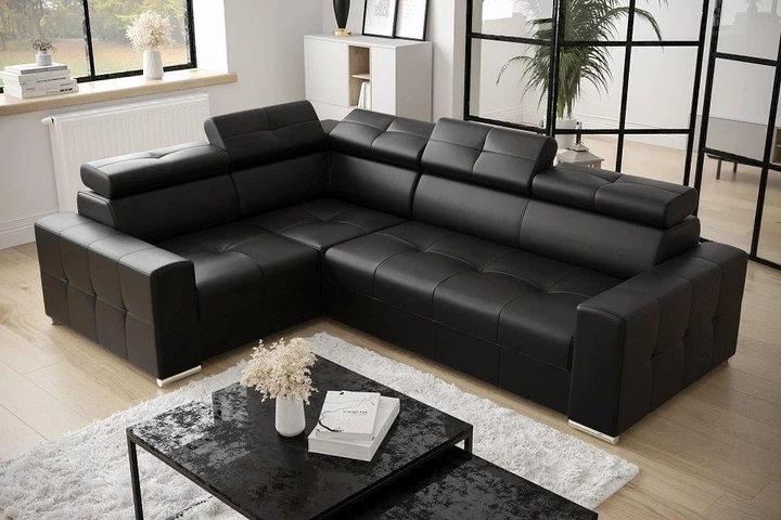 LINDE 5 elegantná sedacia súprava s polohovacími záhlavníkmi v pravej koži