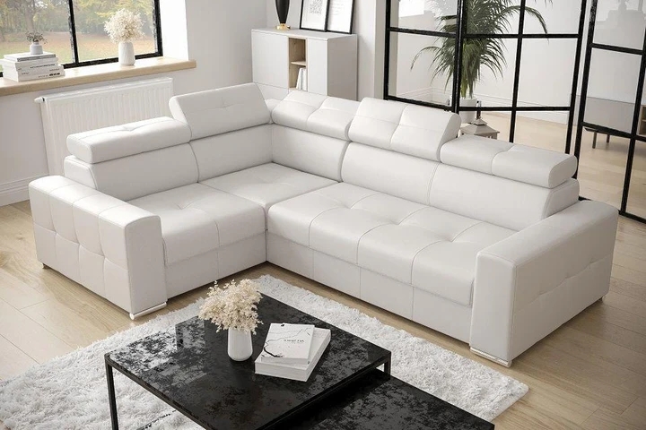 LINDE 5 elegantná sedacia súprava s polohovacími záhlavníkmi v pravej koži