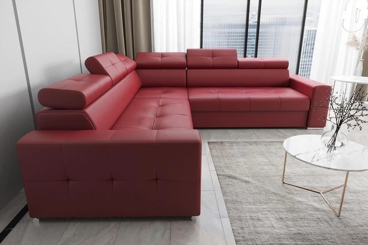 LINDE MAX elegantná rozkladacia sedačka s úložným priestorom v pravej koži