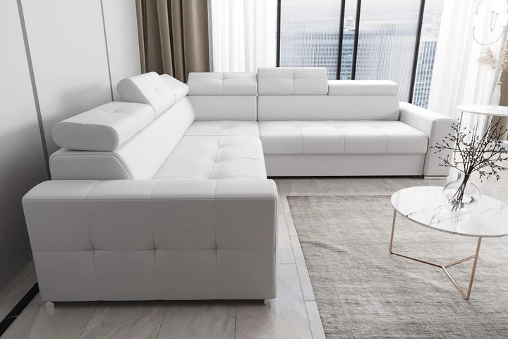 LINDE MAX elegantná rozkladacia sedačka s úložným priestorom v pravej koži