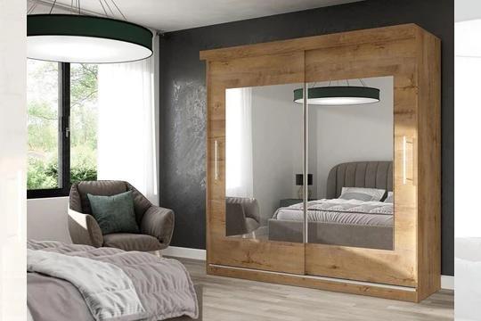 BRIANA 203 šatníková skriňa so zrkadlom a posuvnými dverami