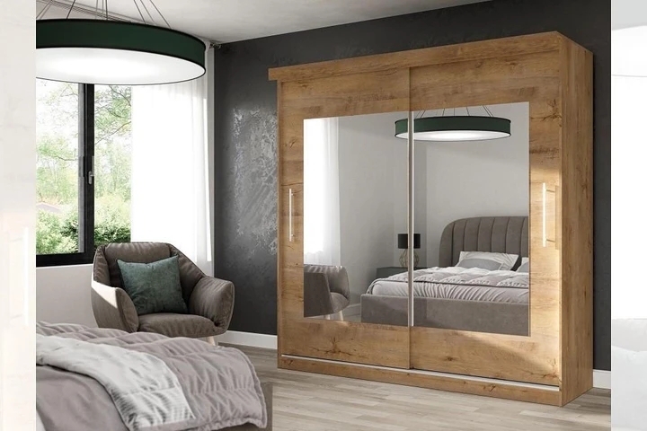 BRIANA 203 šatníková skriňa so zrkadlom a posuvnými dverami