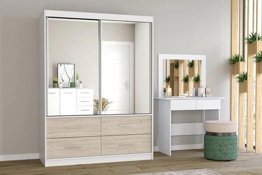 MARGITA šatníková skriňa so zrkadlom a posuvnými dverami