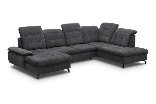 SORIA U rozkladacia sedacia súprava v tvare U s nastaviteľnými opierkami