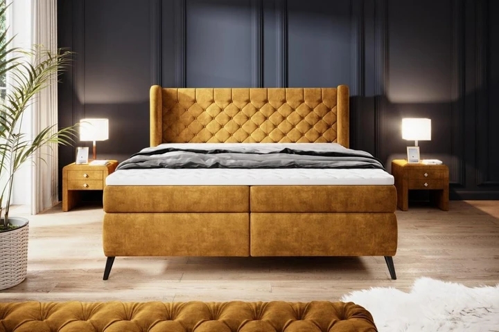 ZLATA 180x200 komfortná boxspring posteľ s dekoratívnym prešívaním