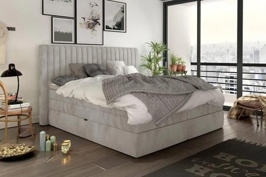 STROMI 160x200 boxspring posteľ so zvislým prešívaným čelom