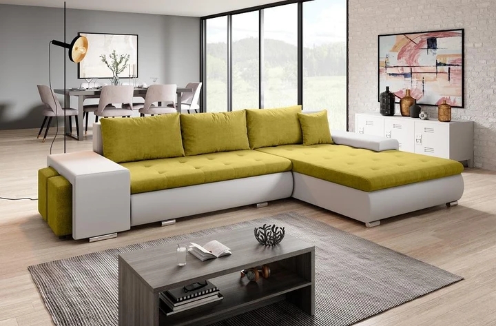 ROMEO rozkladacia sedačka s úložným priestorom a dvoma taburety