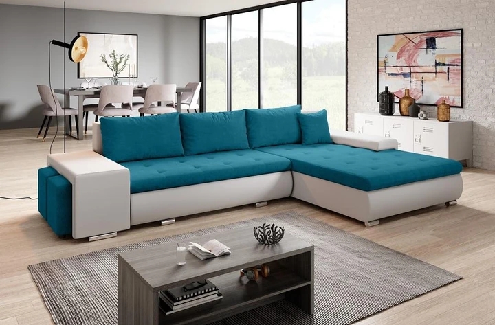 ROMEO rozkladacia sedačka s úložným priestorom a dvoma taburety