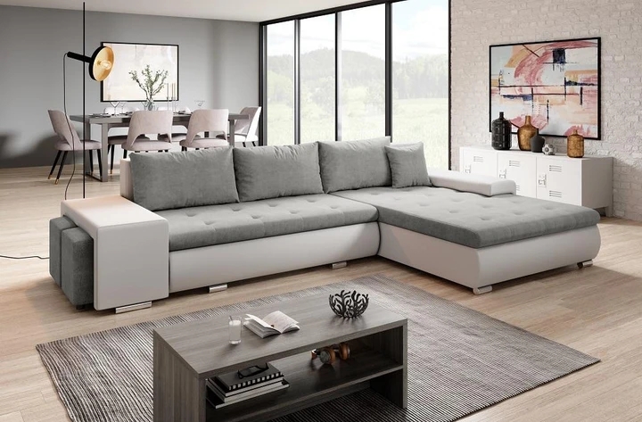 ROMEO rozkladacia sedačka s úložným priestorom a dvoma taburety