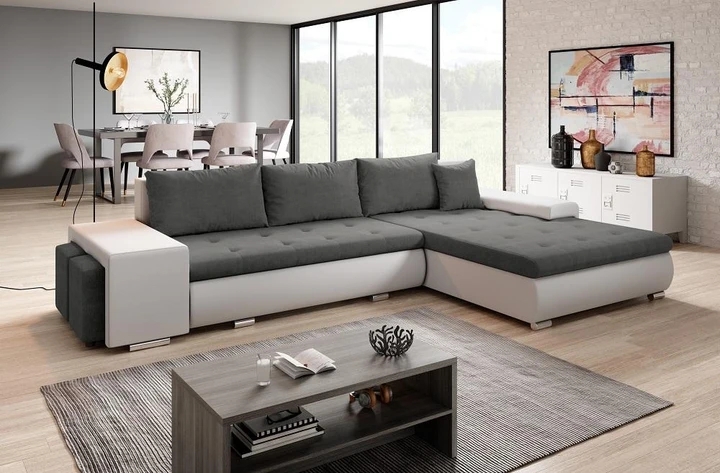 ROMEO rozkladacia sedačka s úložným priestorom a dvoma taburety