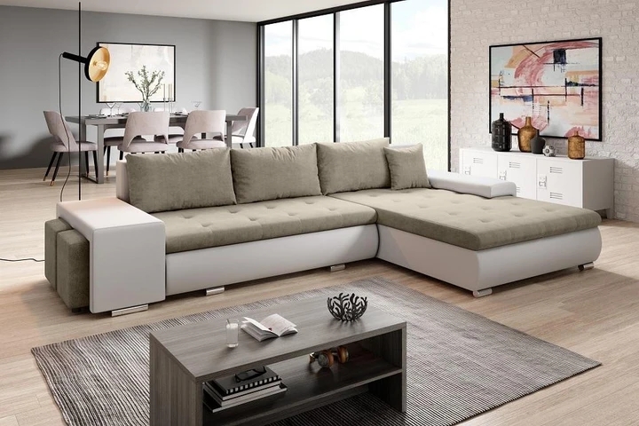 ROMEO rozkladacia sedačka s úložným priestorom a dvoma taburety