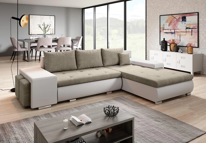 ROMEO MINI rozkladacia sedačka s úložným priestorom a dvoma taburety