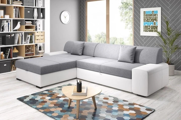 FEDERIKO rohová rozkladacia sedačka s úložným priestorom