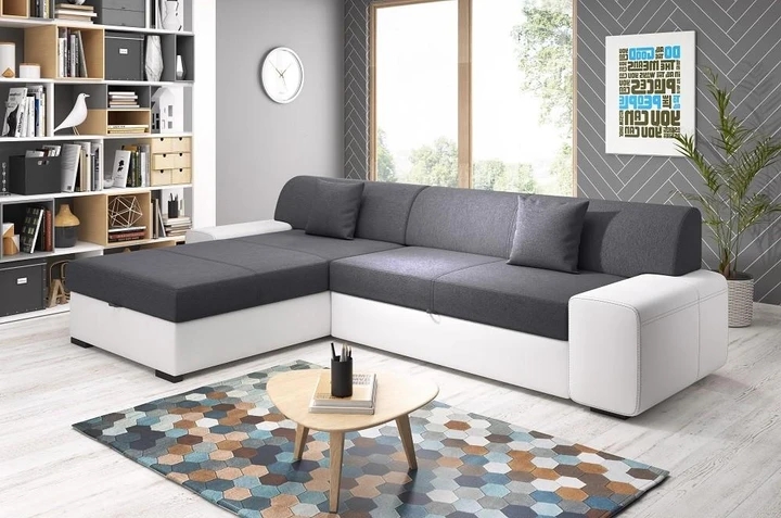 FEDERIKO rohová rozkladacia sedačka s úložným priestorom