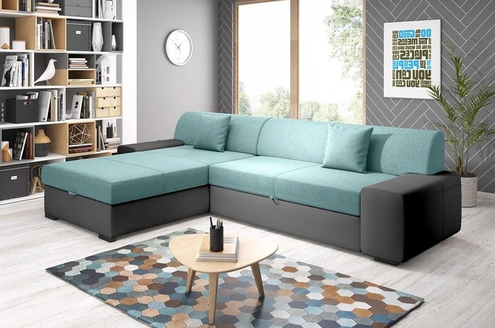FEDERIKO rohová rozkladacia sedačka s úložným priestorom