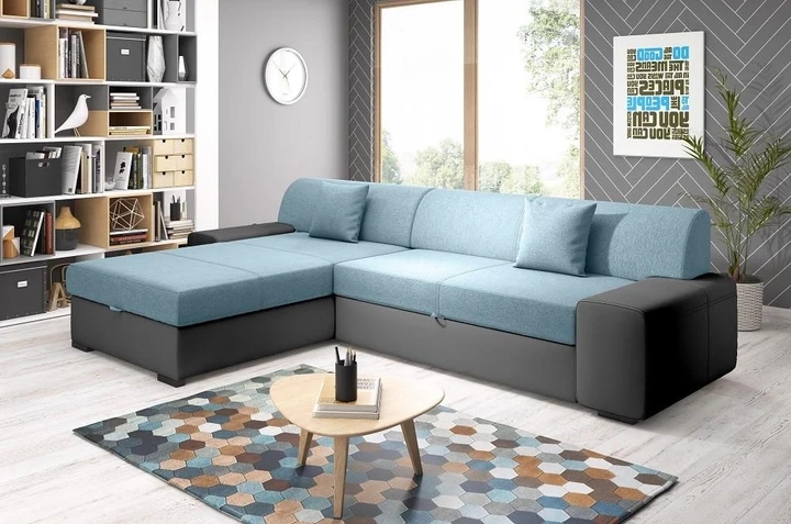 FEDERIKO rohová rozkladacia sedačka s úložným priestorom