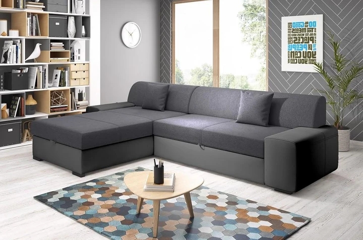 FEDERIKO rohová rozkladacia sedačka s úložným priestorom