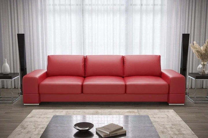 PRESTON klasická rozkladacia pohovka s úložným priestorom v pravej koži