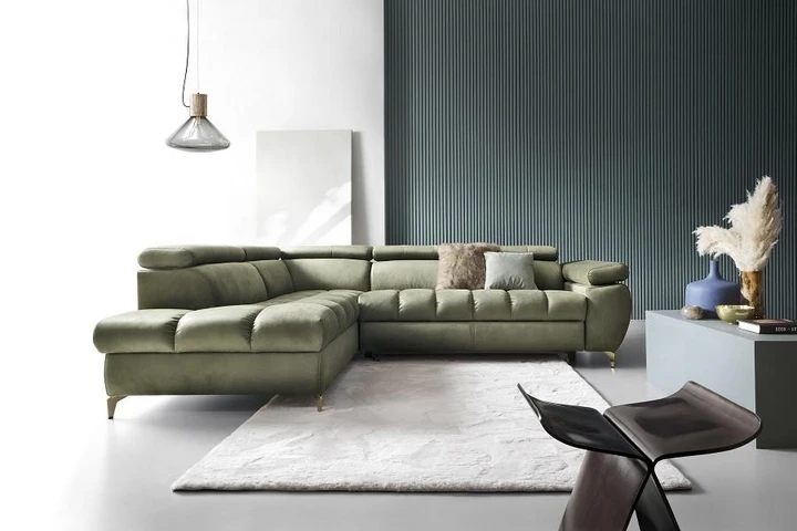 KALMAR II moderná rozkladacia rohová sedačka s úložným priestorom