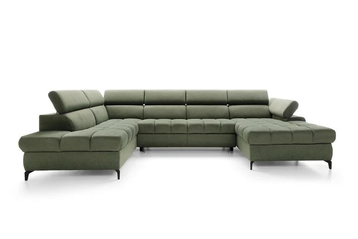 KALMAR III moderná rozkladacia sedačka v tvare U s úložným priestorom