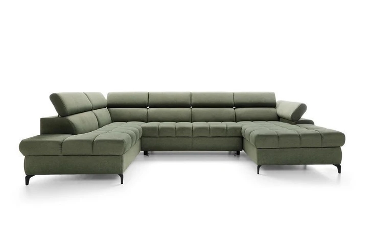 KALMAR III moderná rozkladacia sedačka v tvare U s úložným priestorom