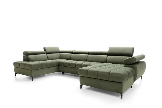 KALMAR III moderná rozkladacia sedačka v tvare U s úložným priestorom