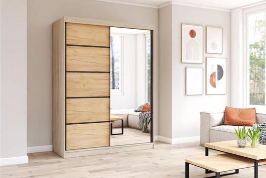 NIKOL 05 šatníková skriňa so zrkadlom a posuvnými dverami