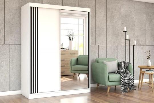 NIKOL 07 šatníková skriňa so zrkadlom a posuvnými dverami