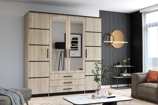 TINAS 4D I šatníková skriňa so zrkadlom