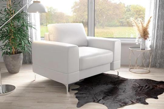 SANSA moderné kreslo v pravej koži