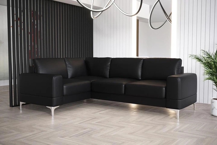 SANSA II moderná rozkladacia rohová sedačka s úložným priestorom v pravej koži