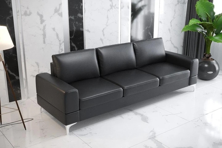 SANSA 3 moderná pohovka s rozkladom a úložným priestorom v pravej koži