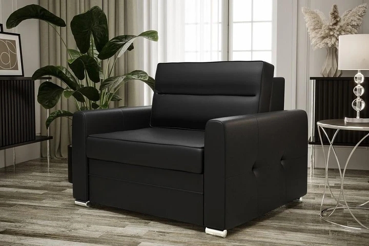 TERA rozkladacia kreslo s úložným priestorom v pravej koži