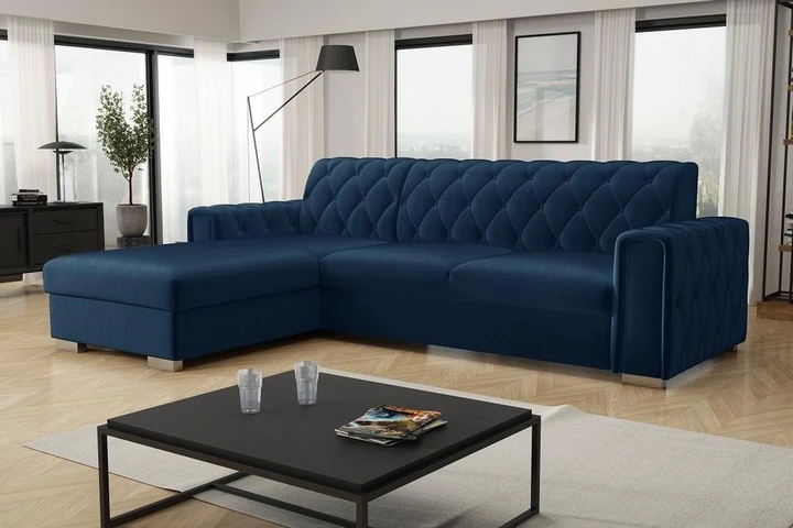 LUXURY elegantná rozkladacia rohová sedačka s úložným priestorom