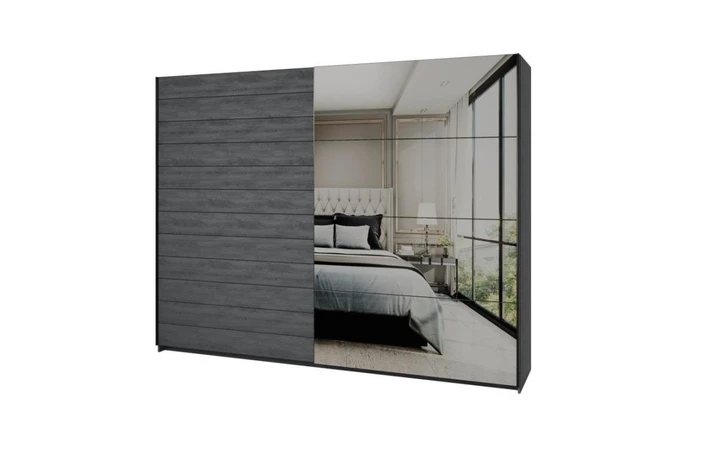 ZUZANA 3 velká šatníková skriňa 270 cm, dekor dub carbon