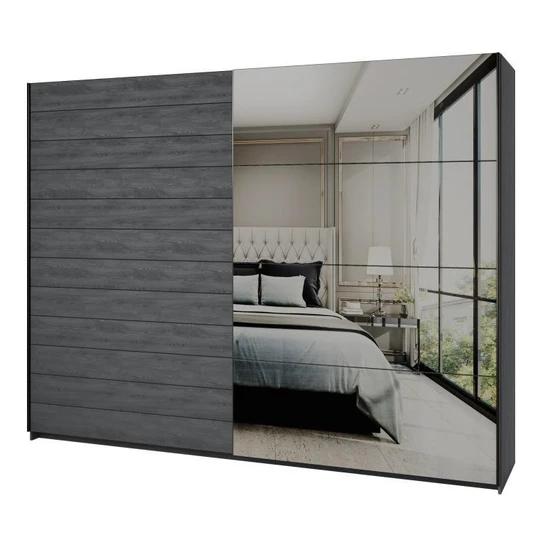 ZUZANA 3 velká šatníková skriňa 270 cm, dekor dub carbon