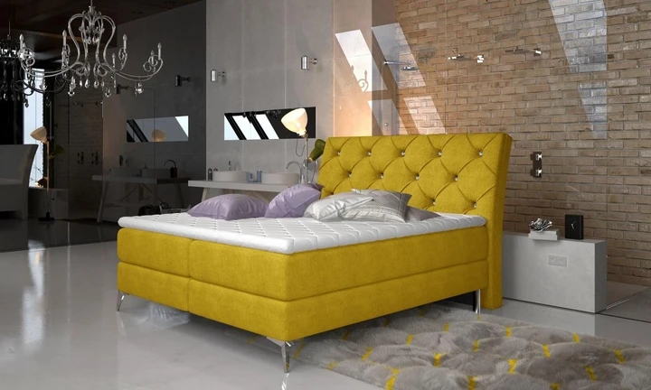 SIENNA 140x200 cm boxspring posteľ s dekoratívnym prešívaním