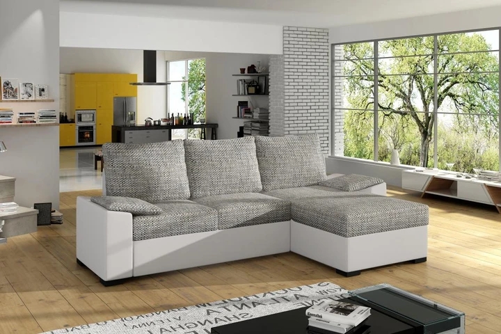 TWIST malá rozkladacia rohová sedačka s úložným priestorom