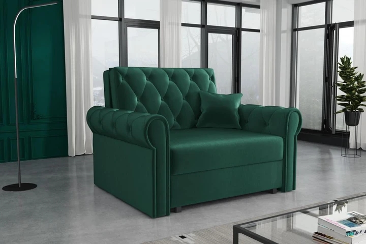 BETSY I malá rozkladacia pohovka/kreslo ve vintage štýle