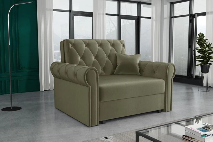 BETSY I malá rozkladacia pohovka/kreslo ve vintage štýle