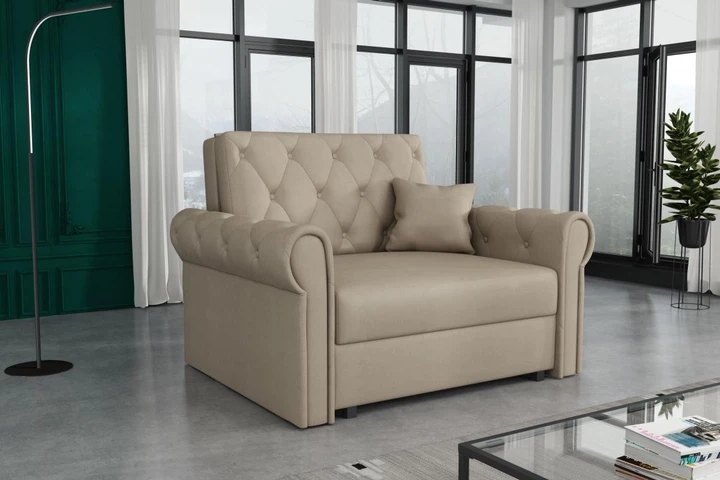 BETSY I malá rozkladacia pohovka/kreslo ve vintage štýle