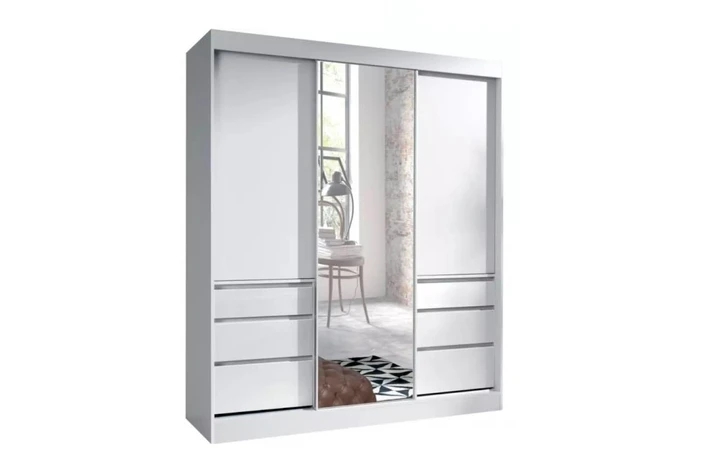 HEIDI šatníková skriňa 180, biela