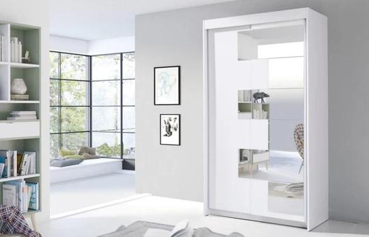 TESLA  šatníková skriňa 120, biela