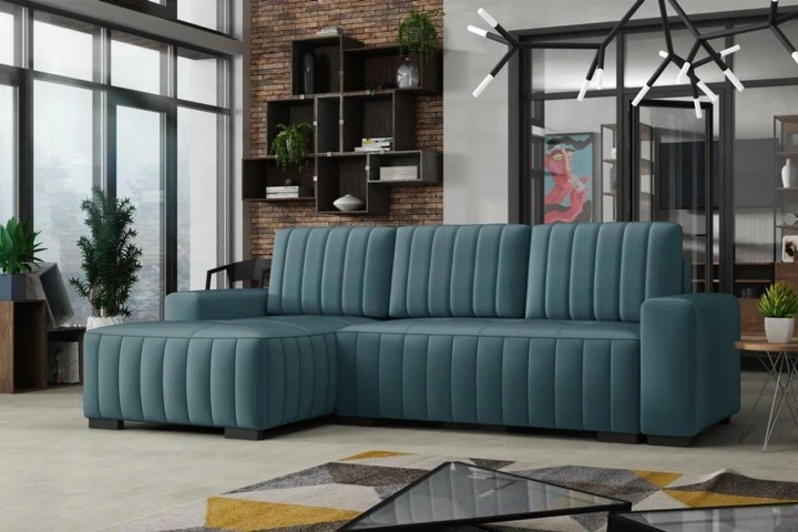 HERBERT rozkladacia rohová sedačka s úložným priestorom