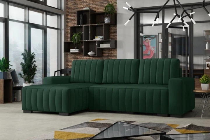 HERBERT rozkladacia rohová sedačka s úložným priestorom