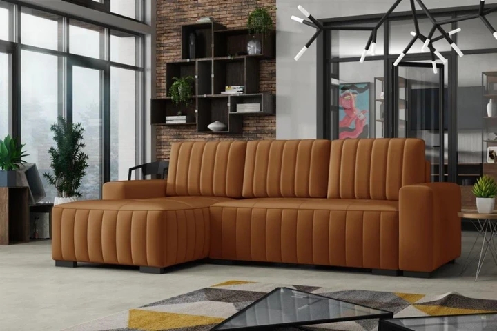 HERBERT rozkladacia rohová sedačka s úložným priestorom