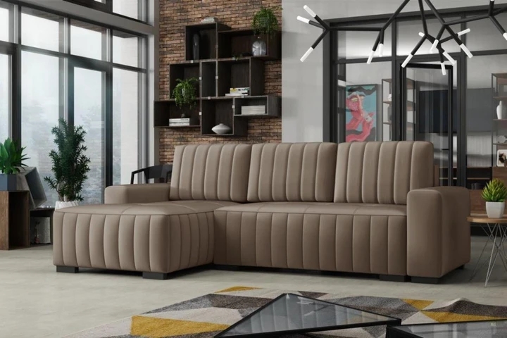 HERBERT rozkladacia rohová sedačka s úložným priestorom