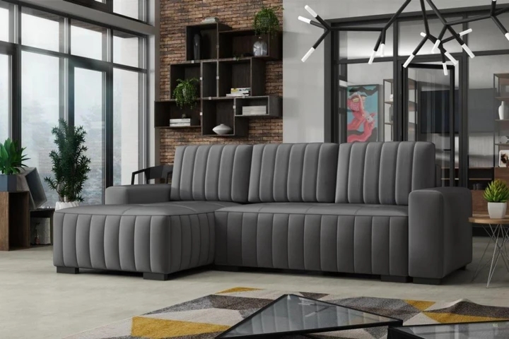 HERBERT rozkladacia rohová sedačka s úložným priestorom