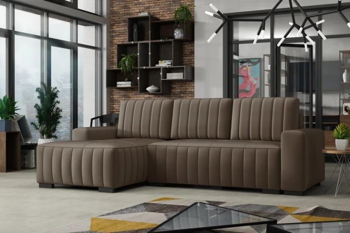 HERBERT rozkladacia rohová sedačka s úložným priestorom