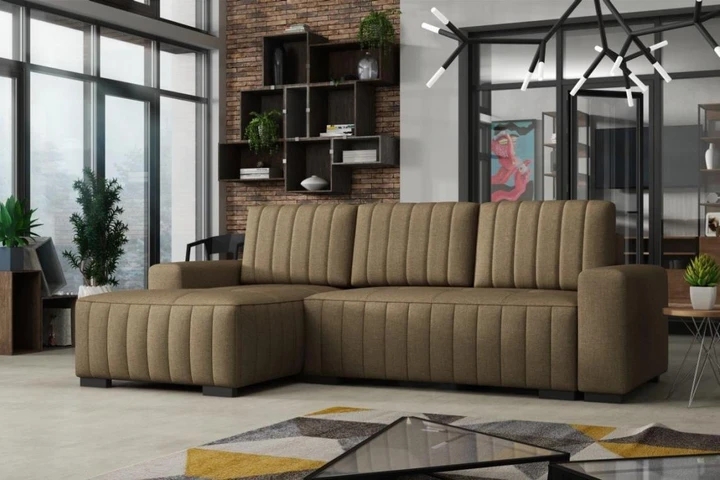 HERBERT rozkladacia rohová sedačka s úložným priestorom